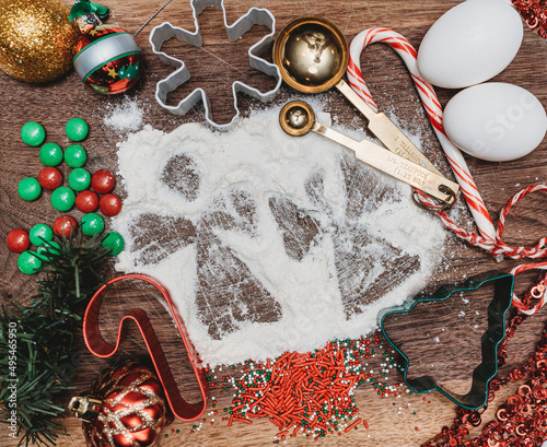 Christmas baking background card