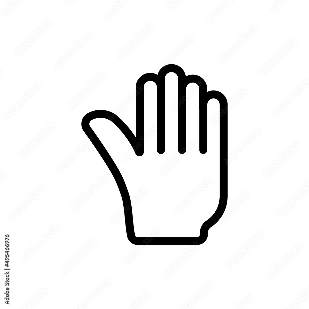 Hand icon. suitable for stop symbol. line icon style. simple design editable. Design template vector Hand icon. suitable for stop symbol. line icon style. simple design editable. Design template vector
