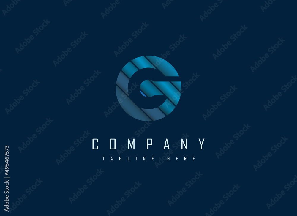 Initial Letter G Logo. Blue Gradient Circle Shape Origami Flag Style isolated on Dark Background. Usable for Business, Technology and Branding Logos. Flat Vector Logo Design Template Elements. Initial Letter G Logo. Blue Gradient Circle Shape Origami Flag Style isolated on Dark Background. Usable for Business, Technology and Branding Logos. Flat Vector Logo Design Template Elements.