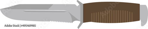 Knife Colored Cartoon Illustration