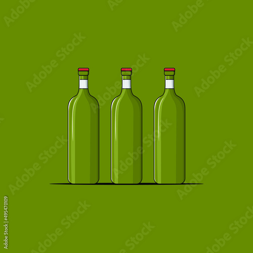 Vector of Bottle flat design