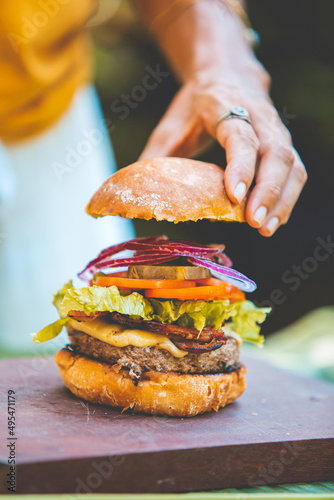 homemade hamburgers and fries bestburgers photo