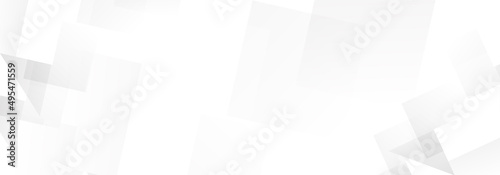 Fototapeta Naklejka Na Ścianę i Meble -  Abstract geometric white and gray on light silver gradient background. Modern banner design. Vector Illustration