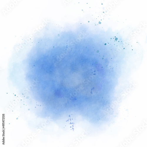 Blue watercolor paint stroke background vector illustration. Abstract hand drawn watercolor stains background. abstract blue watercolor splash brush isolated in white background. Watercolor spot.