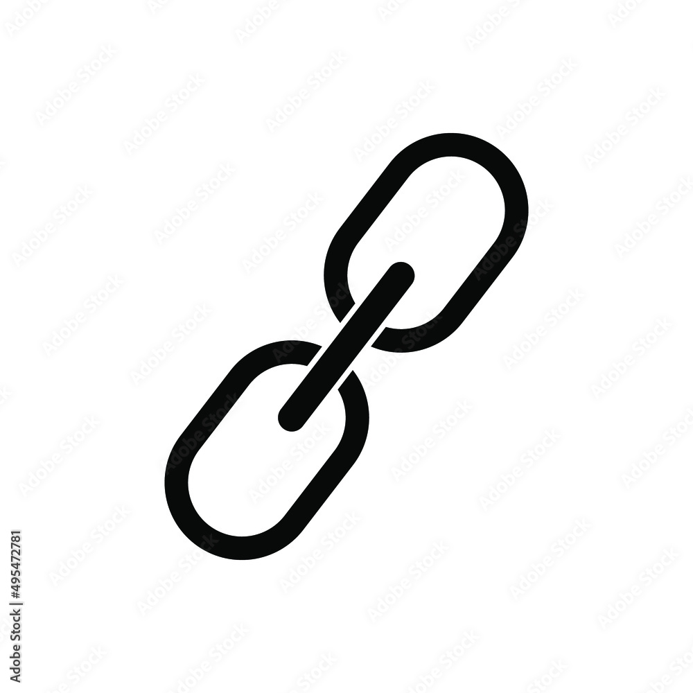 chain icon vector. connected to one another. connection symbol