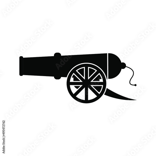 cannon icon vector. guns of war, gunfire, thrower of bullets. can be used for company logos, application symbols, and more