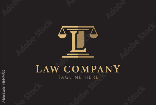 Letter L law firm logo design inspiration