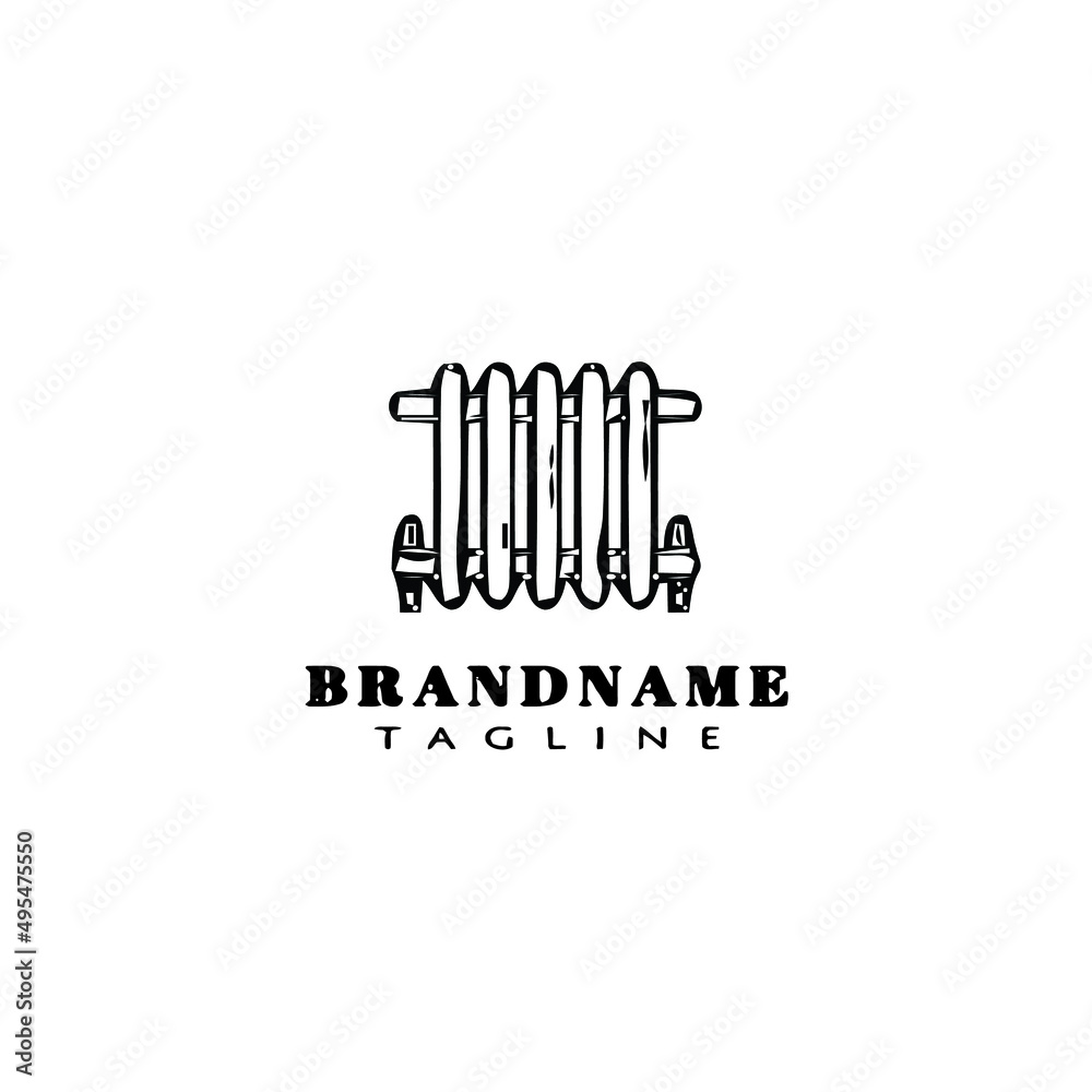 wooden fence logo design template icon vector illustration