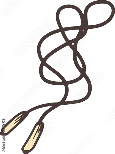 Scipping or Jump Rope Colored Illustration