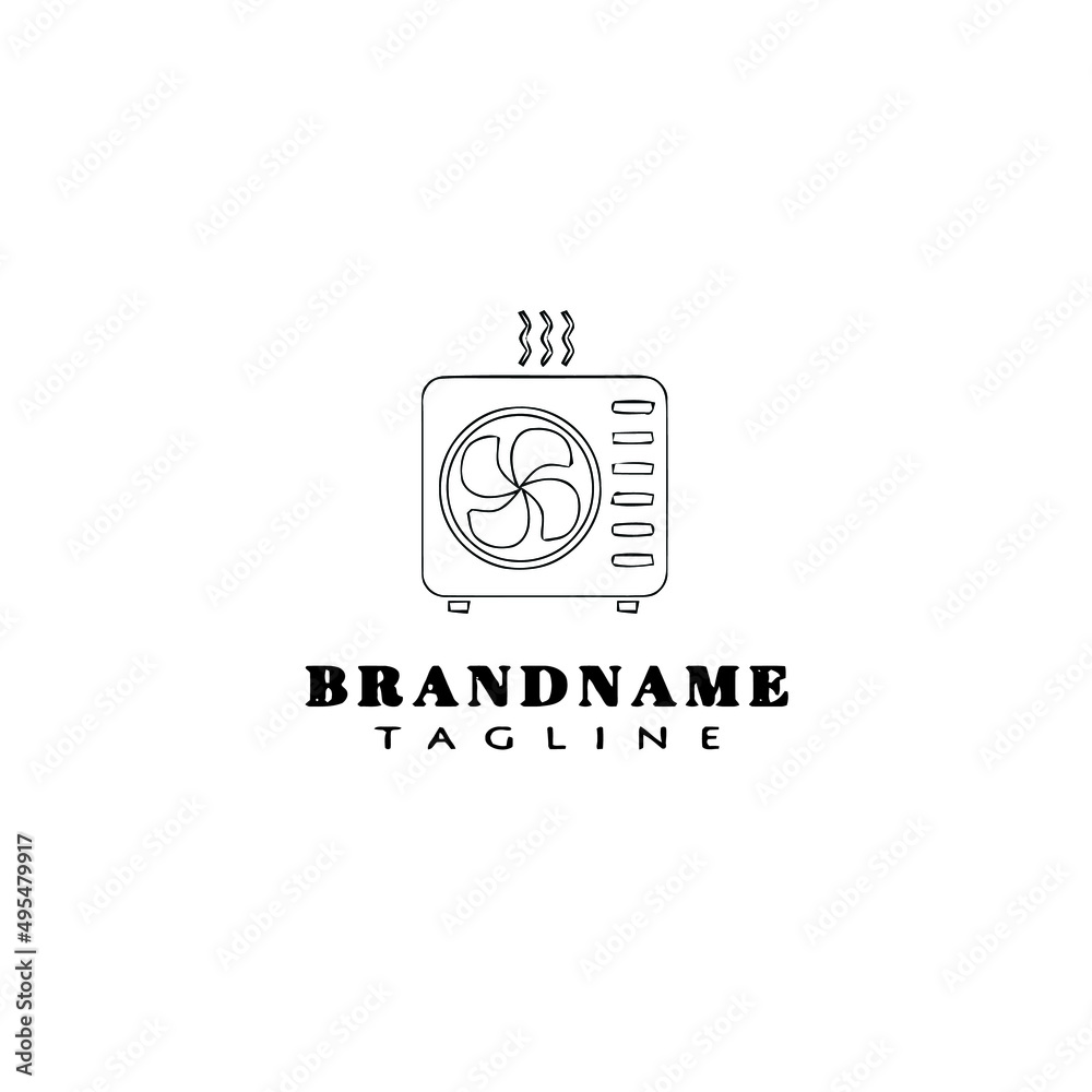 heater logo design template black isolated vector illustration