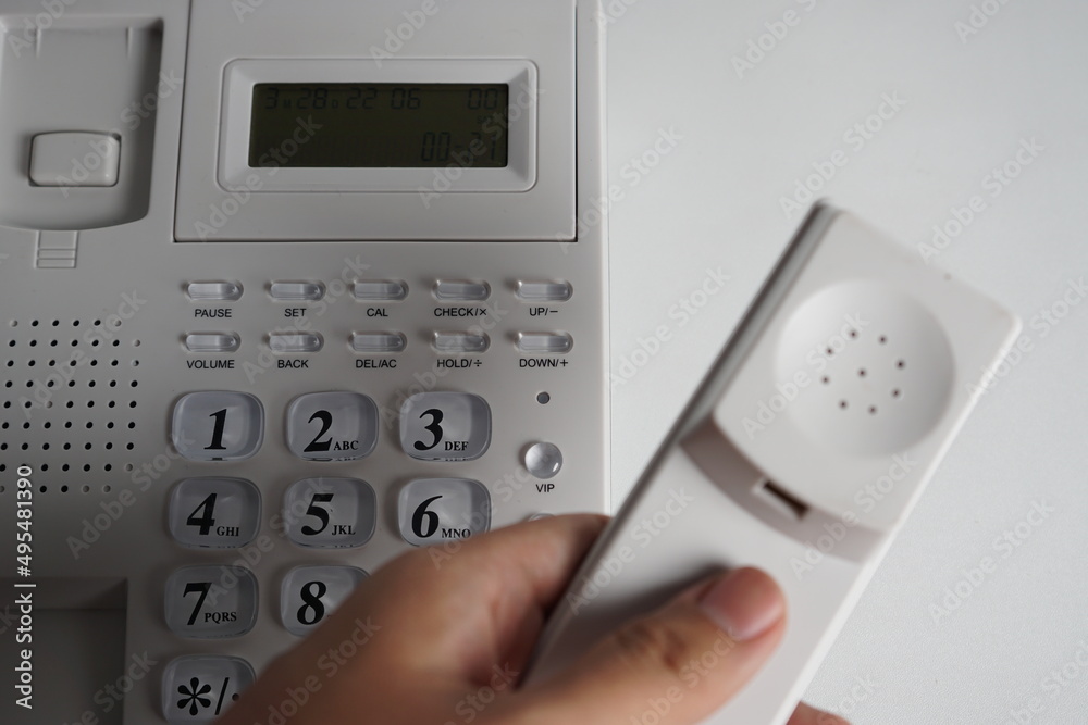 White Telephone Marketing desk