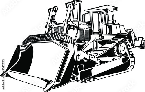 Bulldozer Heavy Equipment Vector graphic photo