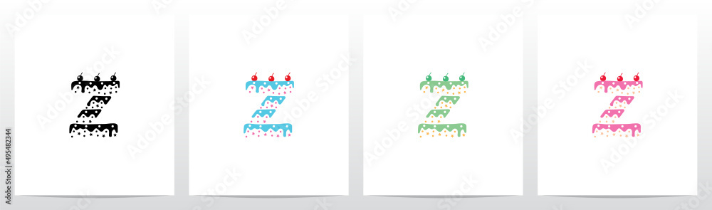 Fototapeta premium Multilevel Cake Letter Logo Design Z