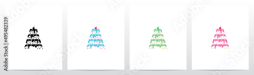 Multilevel Cake Letter Logo Design A