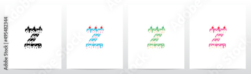 Multilevel Cake Letter Logo Design Z