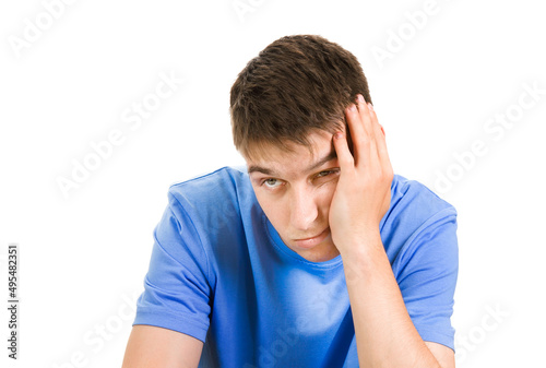Sad and Bored Young Man
