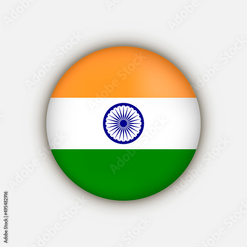 Country India. India flag. Vector illustration.