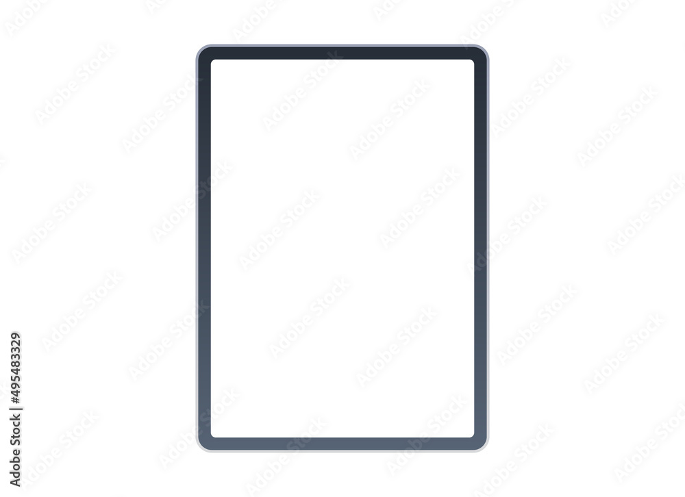 Tablet pc front view and technology flat illustration. Tablet pc front view and technology flat illustration.