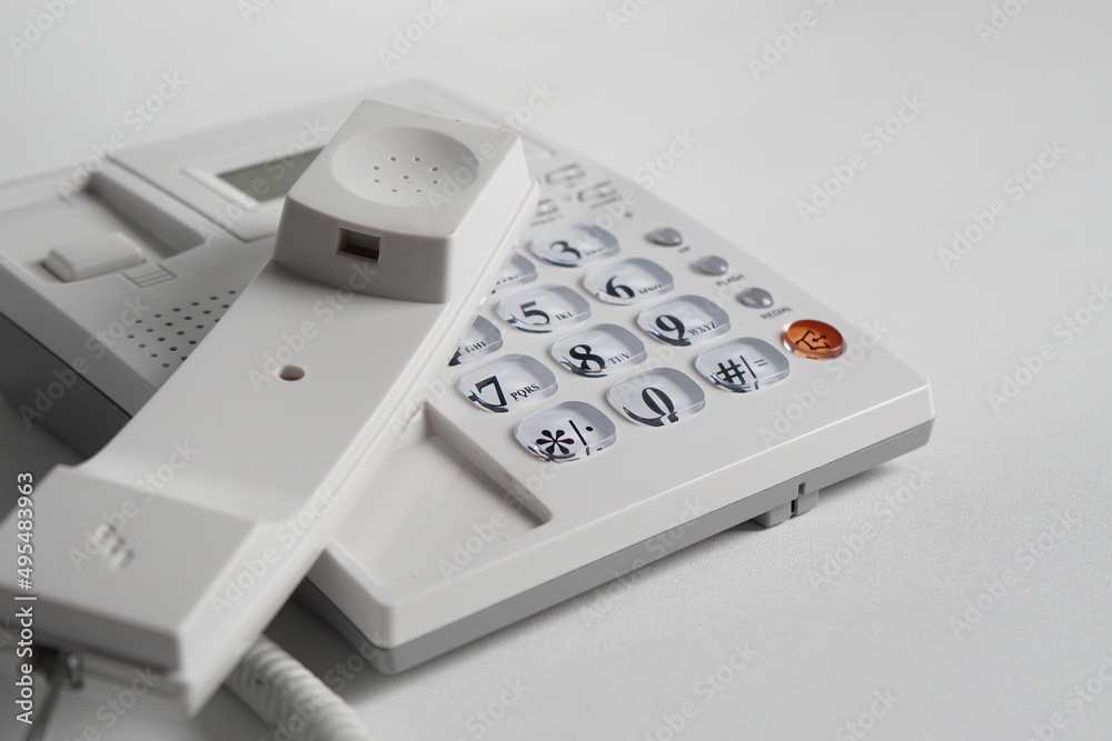 White Telephone Marketing desk