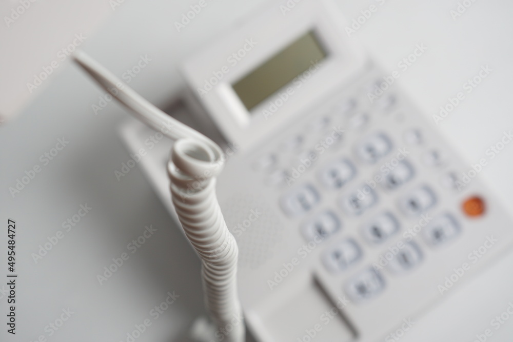 White Telephone Marketing desk White Telephone Marketing desk