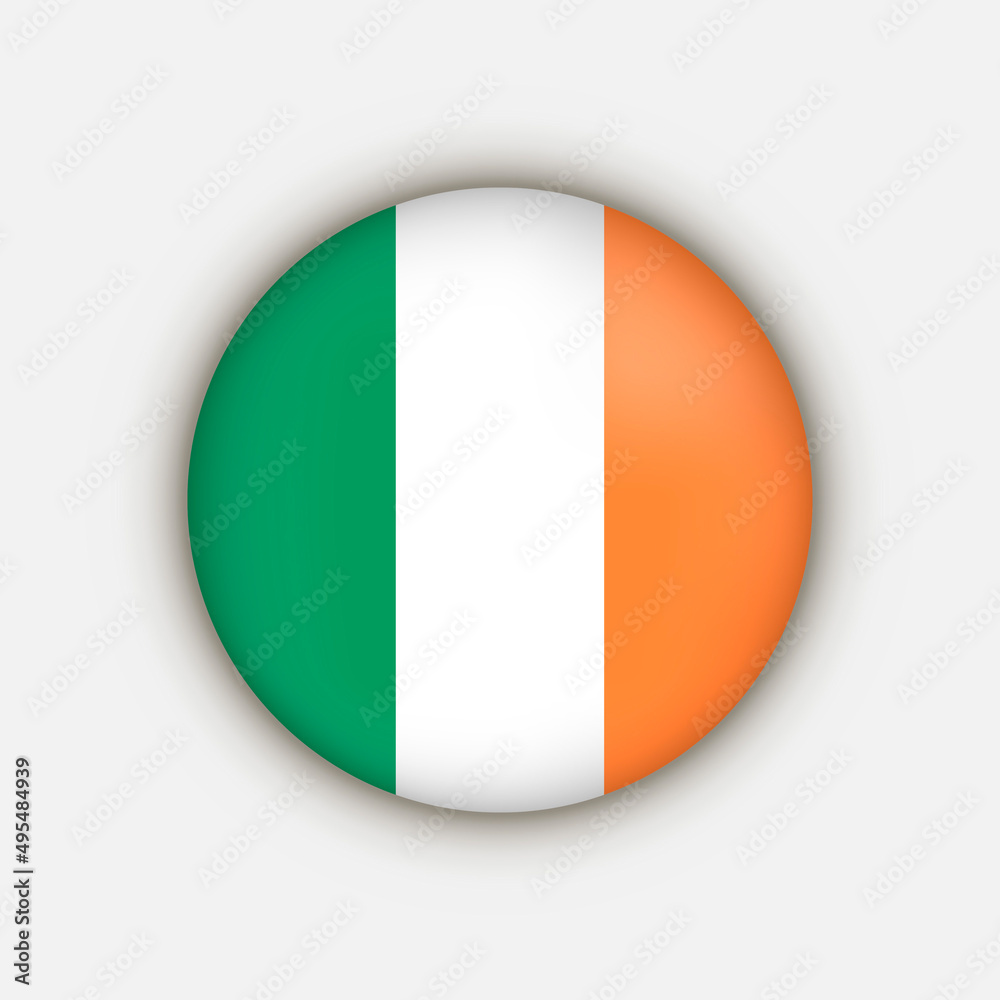 Country Ireland. Ireland flag. Vector illustration. Country Ireland. Ireland flag. Vector illustration.
