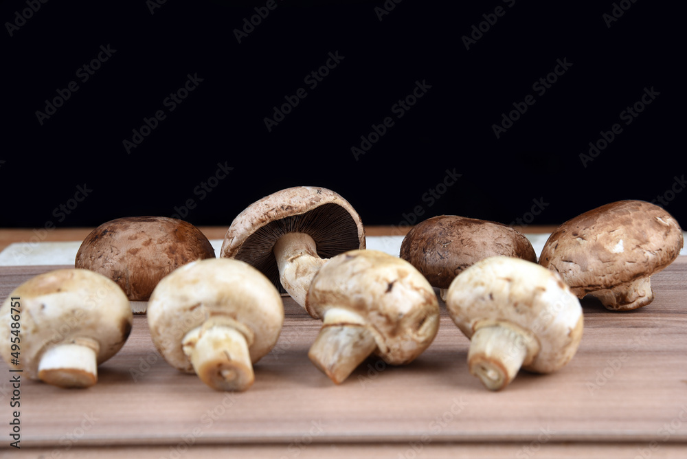 cosmetive and medicinal mushrooms used in cooking shitak shimed champignons