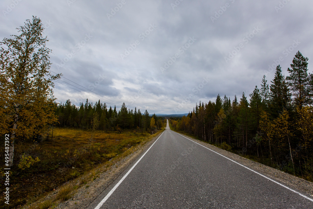 Autumn landscape in Muonio, Lapland, Northern Finland Autumn landscape in Muonio, Lapland, Northern Finland