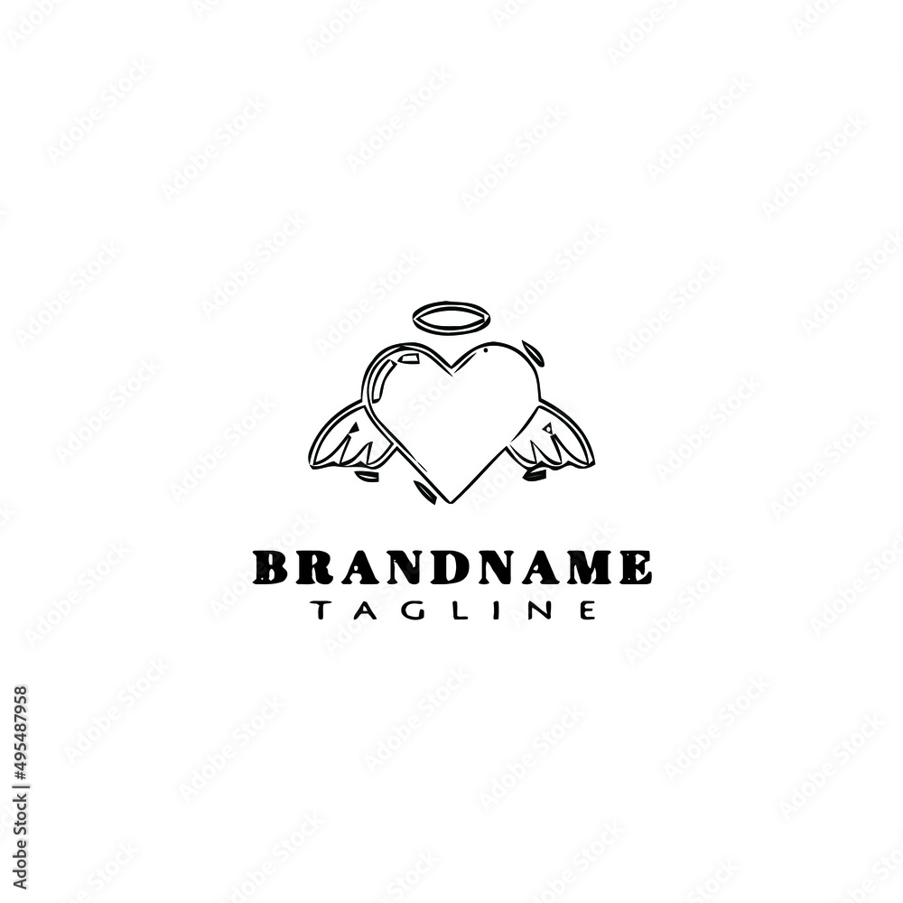 love logo cartoon icon design template black isolated vector love logo cartoon icon design template black isolated vector