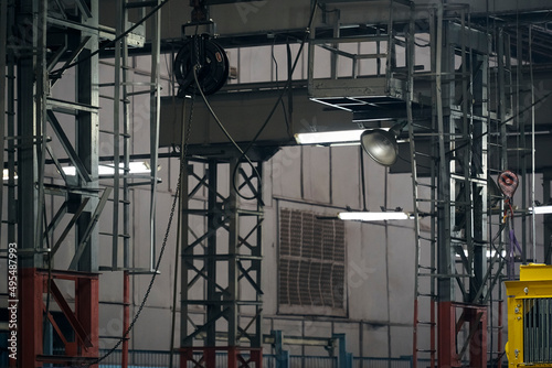 metal structures at the factory