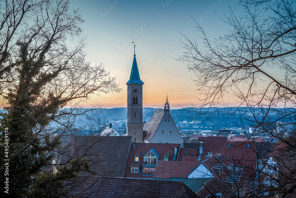 Ravensburg in der Abenddämmerung Ravensburg in der Abenddämmerung