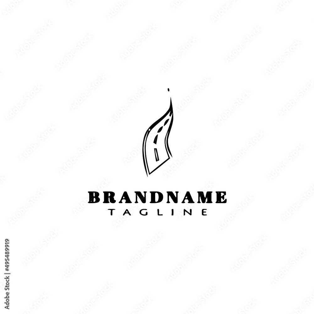 road logo cartoon icon design template black isolated vector illustration road logo cartoon icon design template black isolated vector illustration