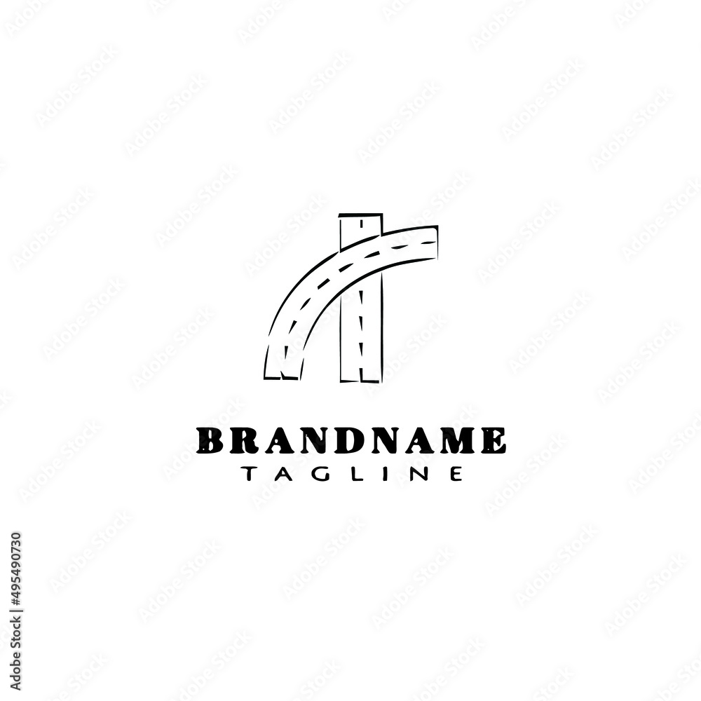 road logo cartoon icon design template black isolated vector illustration road logo cartoon icon design template black isolated vector illustration