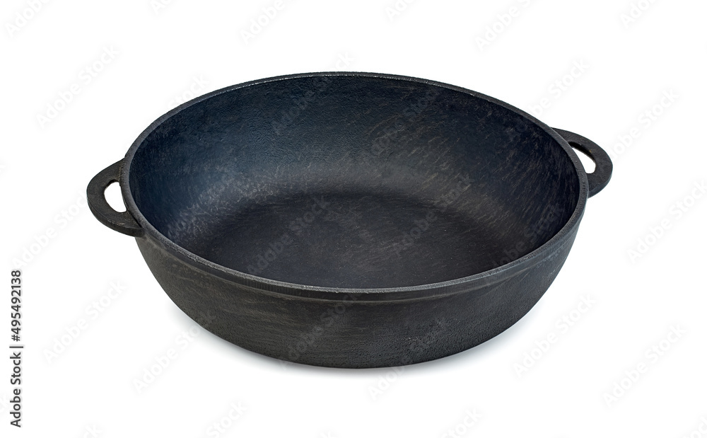 cast-iron skillet isolated on white background cast-iron skillet isolated on white background