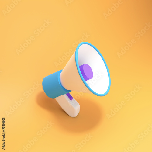 Stylish mouthpiece. The concept of searching for workers, open vacancies. 3d render illustration.