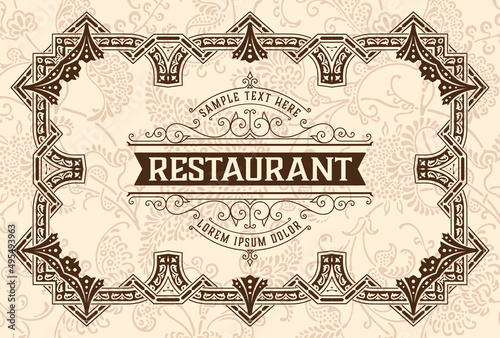 Western card with vintage style