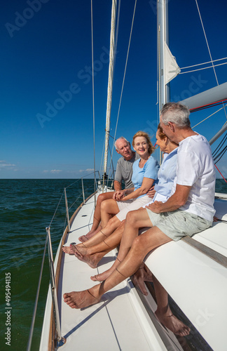 Luxury travel in retirement for seniors on yacht © Spotmatik