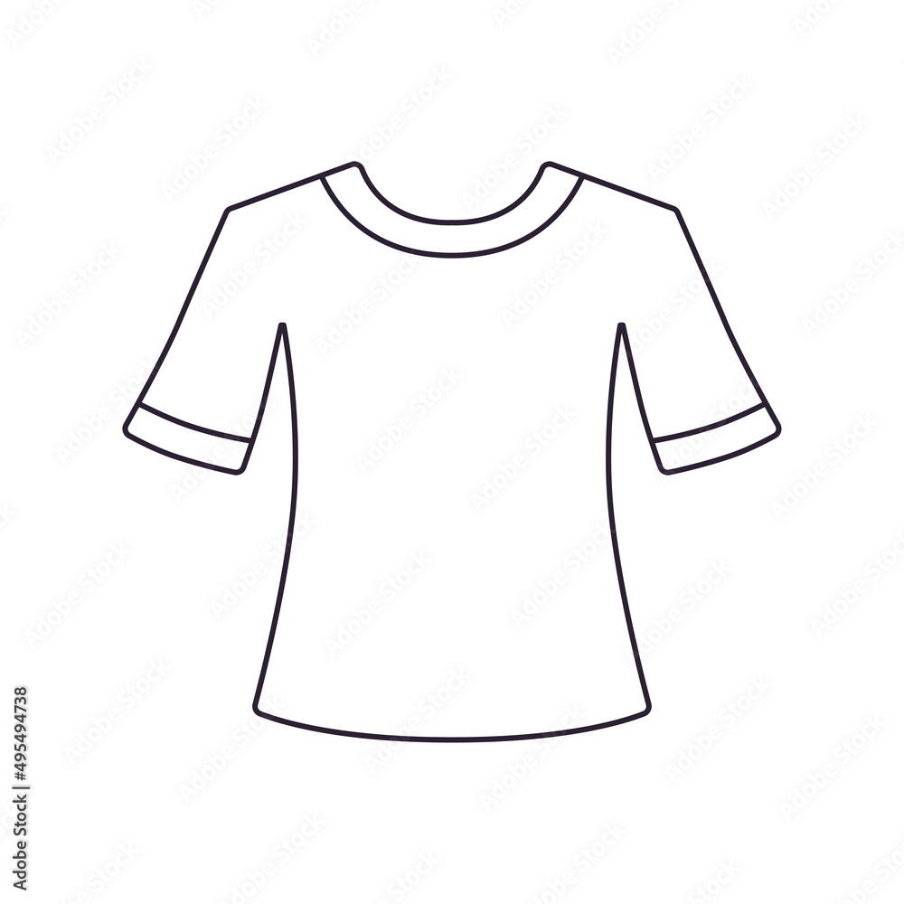 T-shirt isolated cartoon line vector icon T-shirt isolated cartoon line vector icon