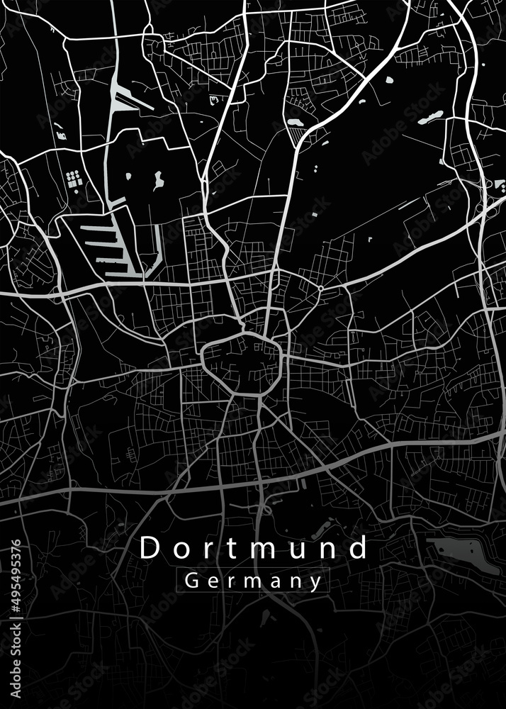 Dortmund Germany City Map