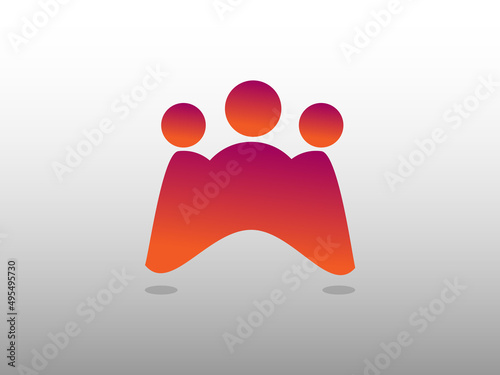 Creative vector logo with colorful design template, emblem for business, company, organization, vector illustrator