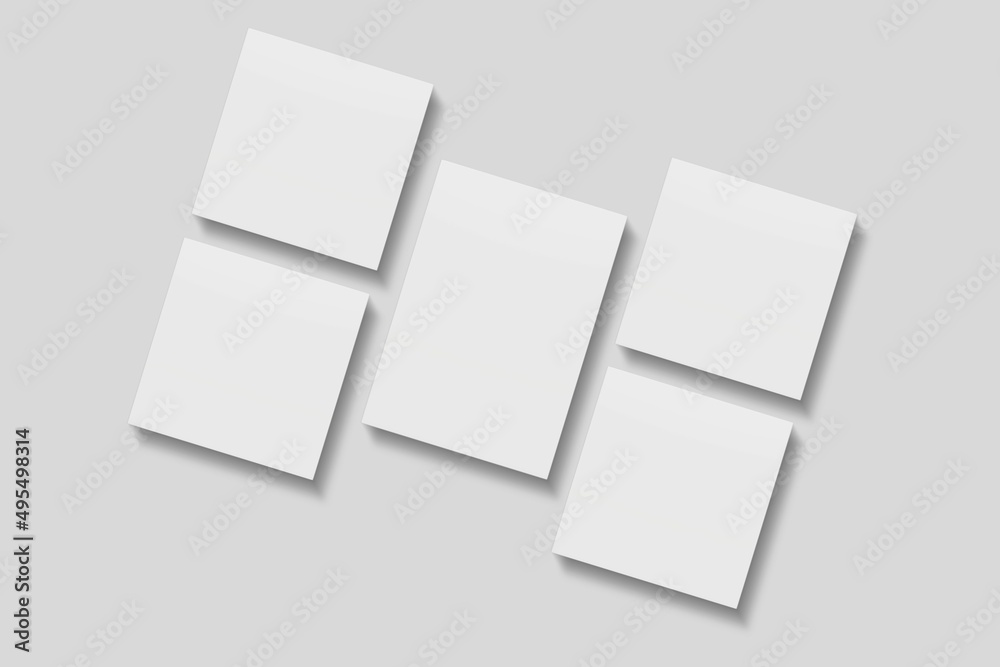 Blank paper for mockup. 3D Render.
Blank paper for mockup. 3D Render.