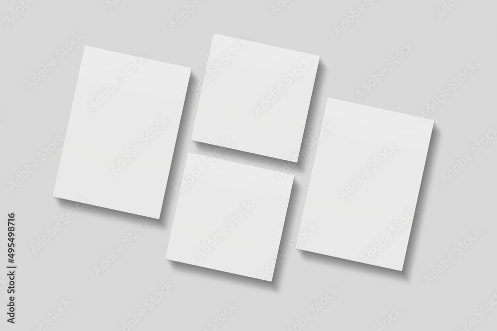 Blank paper for mockup. 3D Render.
Blank paper for mockup. 3D Render.