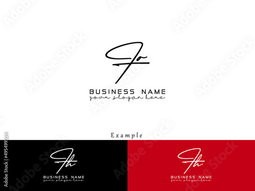 Creative FO Logo Icon, Signature Fo of Lotter Logo Image Design For your simple business