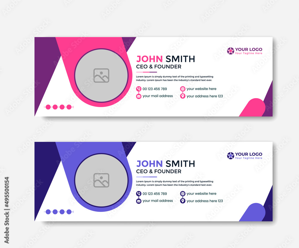 Modern email signature templates and personal email footers