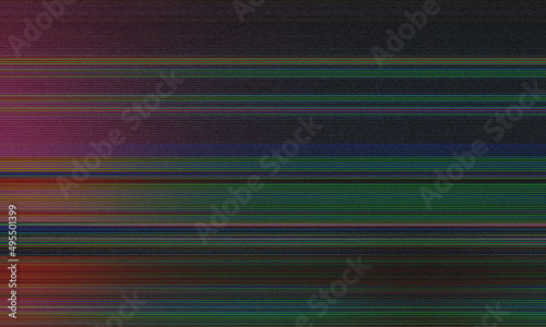 Abstract old technology concept, glitch art scanline background. Ideal for vintage concept cover design.