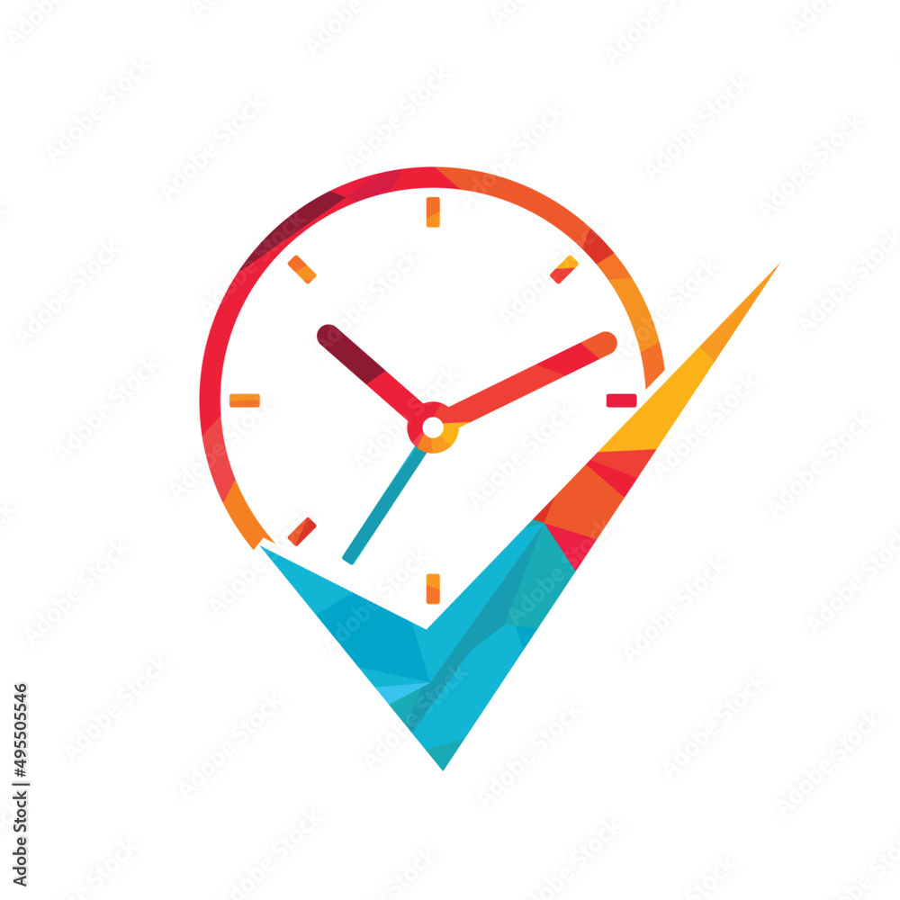 Alarm clock logo design Royalty Free Vector Image