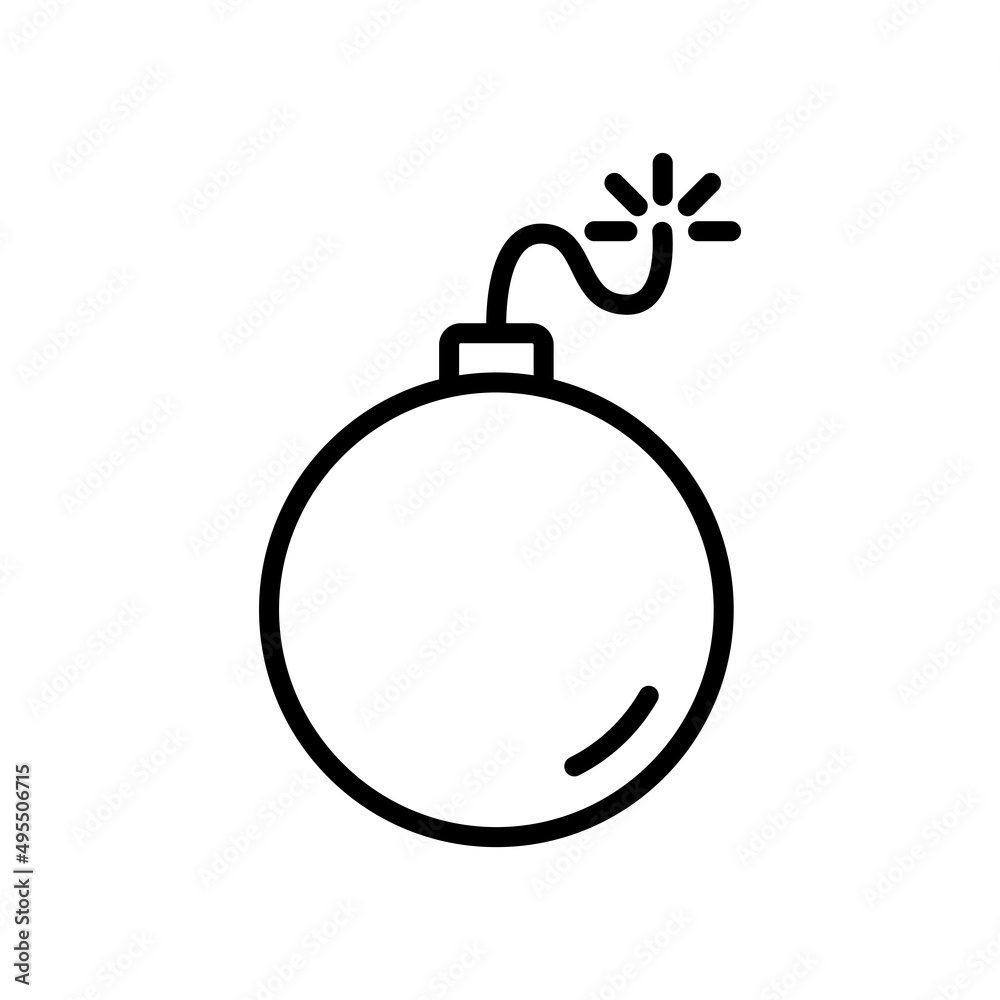 Bomb Icon Logo Design Vector Template Illustration