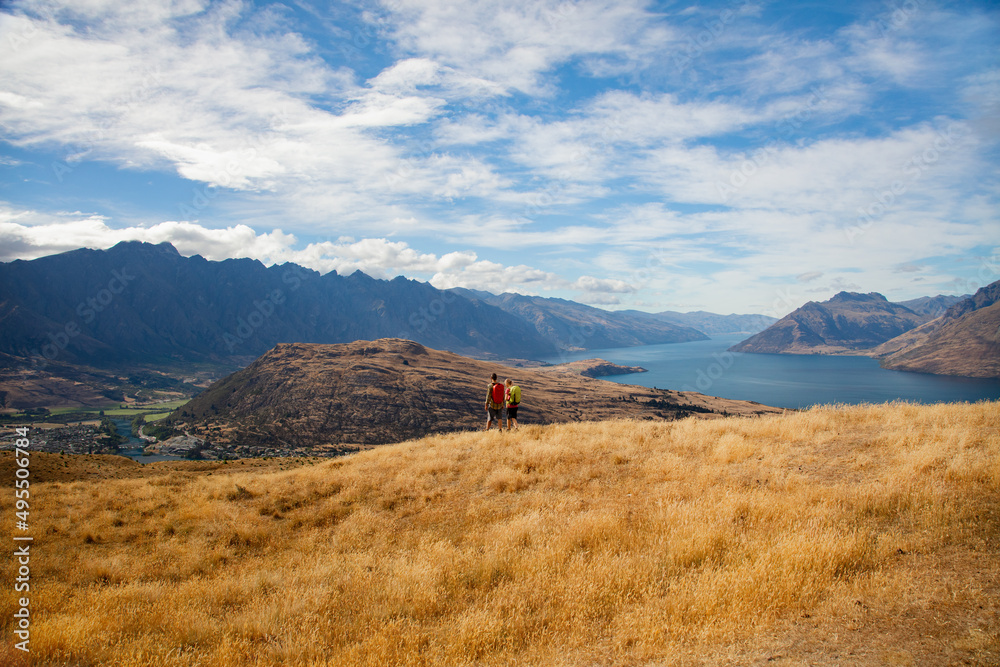 The Remarkables Otago young adventure couple vacation trekking