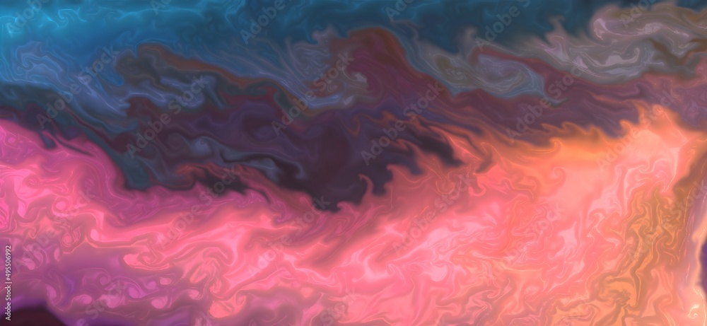 Mixture of colors creating waves and swirls. For posters, other printed materials.