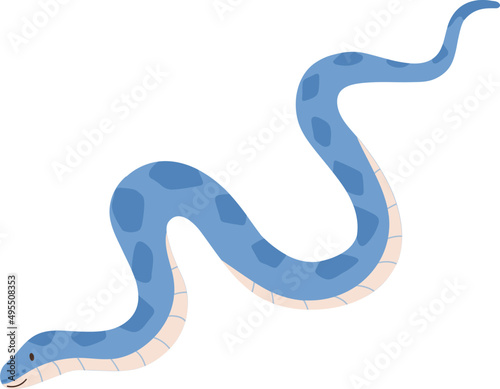 Cute Snake Childish Cartoon Illustration