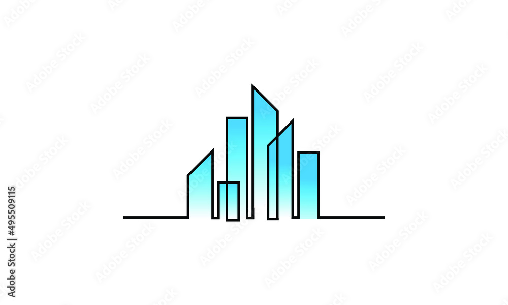 Fototapeta premium CITY LINE ART LOGO